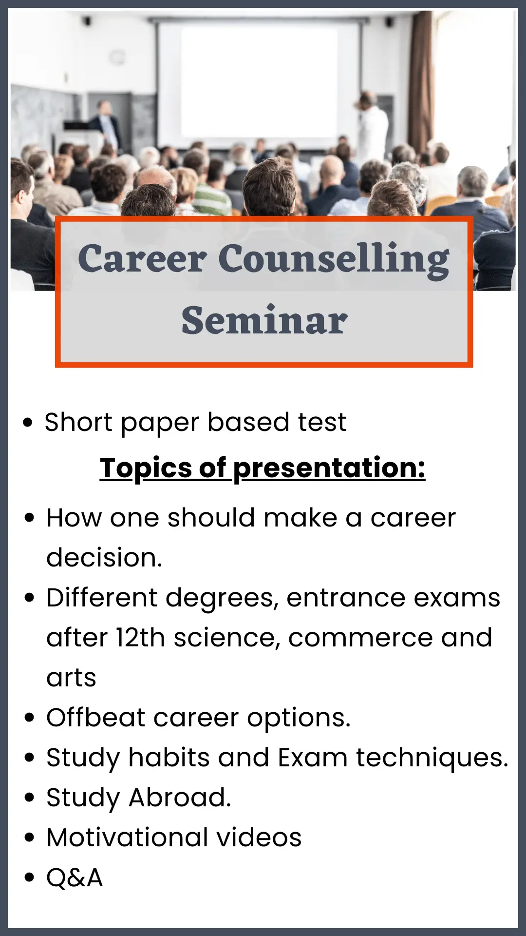 career counselling workshop